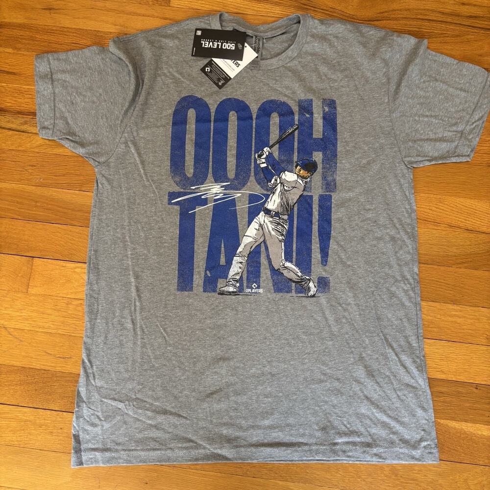 NWT 500 LEVEL Shohei Ohtani Los Angeles D Ooohtani LARGE Baseball Shirt Top New